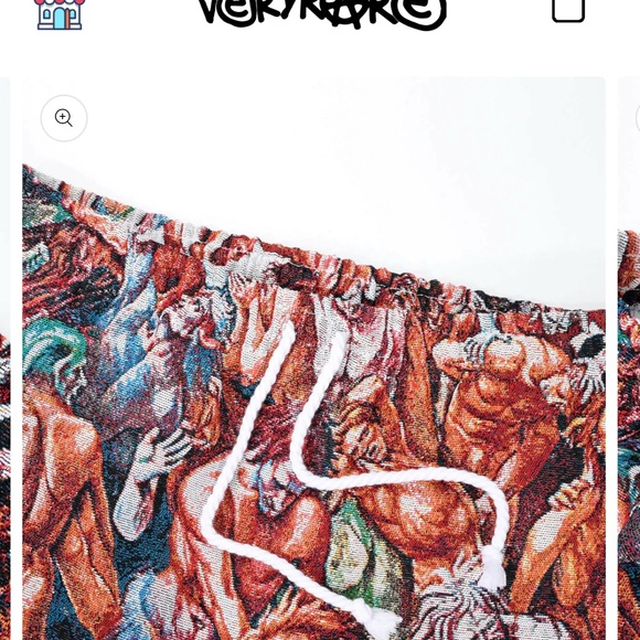 Vibrant Red and Green Athletic Shorts with Dynamic Design - Picture 9 of 15